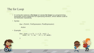 Iteration Statement in C++ | PPTX