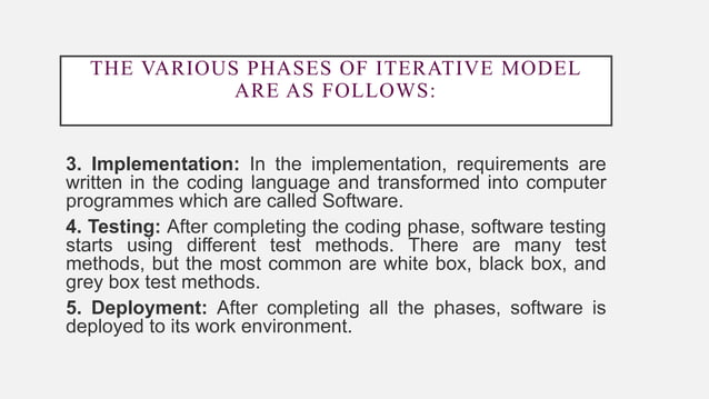ITERATIVE model in software engineering.pptx | Computing | Technology ...