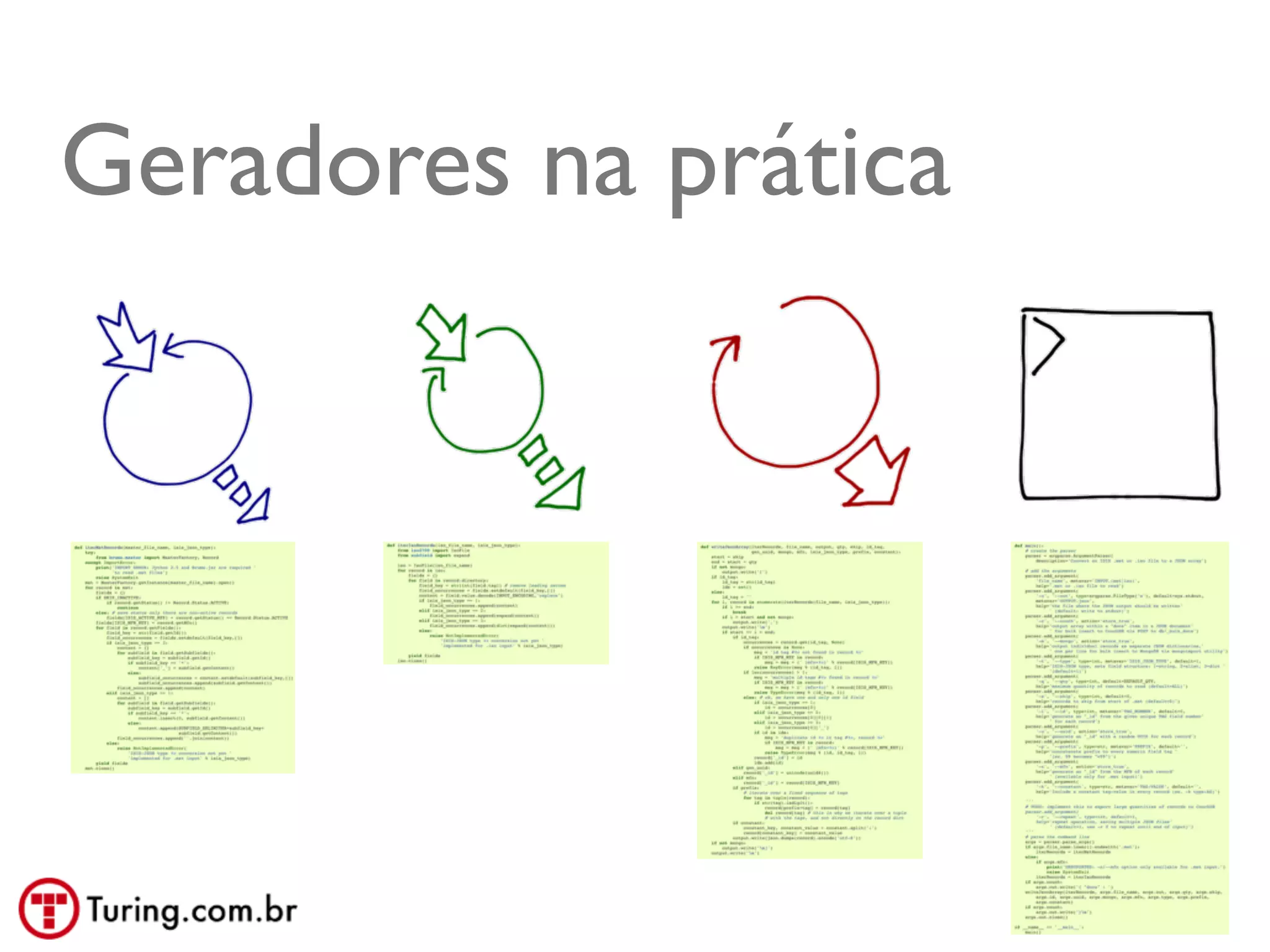 Geradores na prática




                       @ramalhoorg
 