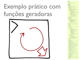 Exemplo prático com
funções geradoras




                      @ramalhoorg
 