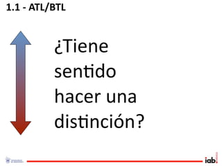 1.1 ‐ ATL/BTL


          ¿Tiene 
          sen1do 
          hacer una 
          dis1nción?
 