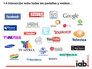 1.4 Interacción entre todas las pantallas y medios…
 