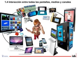 1.4 Interacción entre todas las pantallas, medios y canales
 