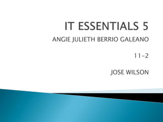 IT ESSENTIALS 5 ANGIE JULIETH BERRIO GALEANO 11-2 JOSE WILSON 