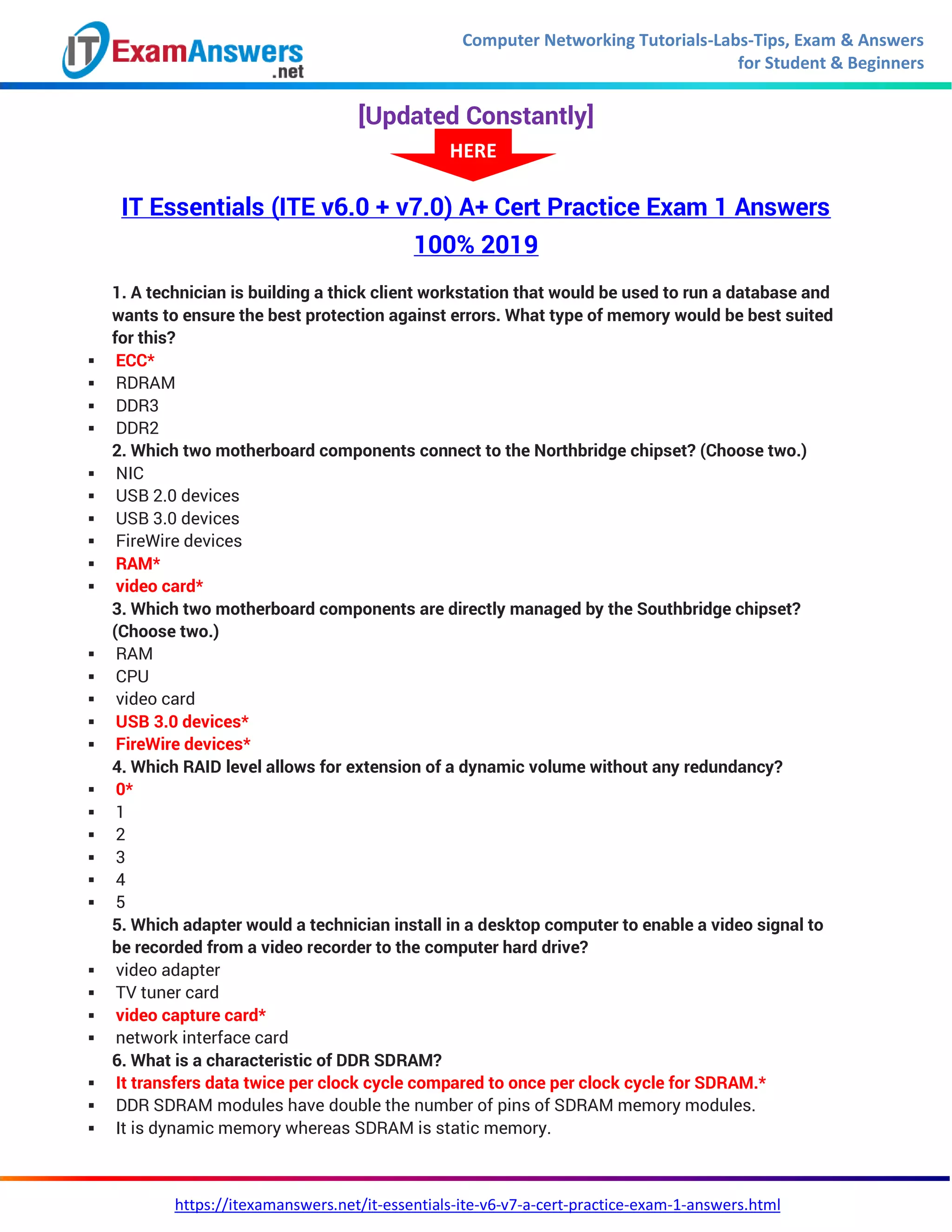It essentials version 7 0 a cert practice exam 1 answers pdf