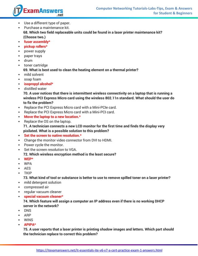 It essentials version 7 0 a cert practice exam 1 answers pdf