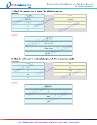 It Essentials (Version 7.0) A+ Cert Practice Exam 1 Answers | PDF