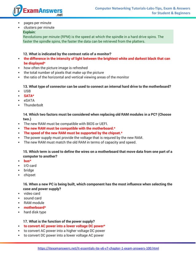 It Essentials Version 7 0 Ite Chapter 1 Exam Answers Pdf It Essentials Version 7 0 Ite Chapter 1 Exam Answers Pdf
