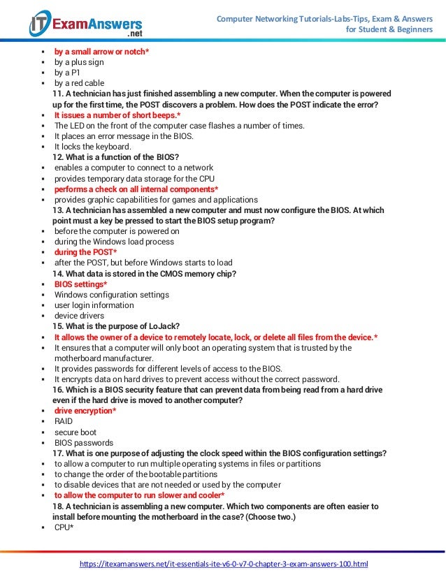 It Essentials Chapter 3 Exam Answers