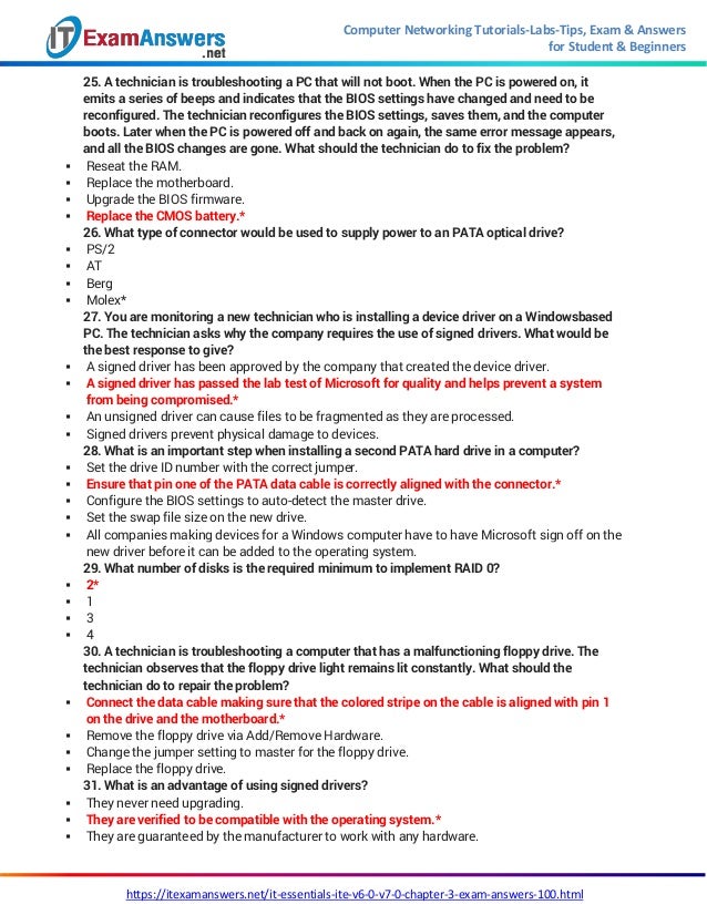 It Essentials Chapter 3 Exam Answers