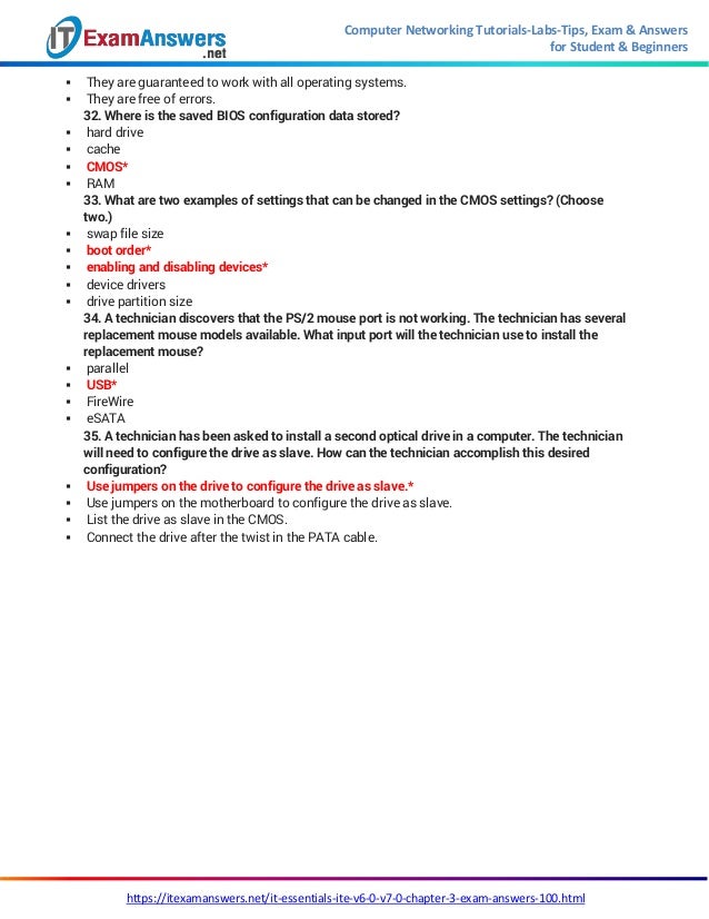It Essentials Chapter 3 Exam Answers