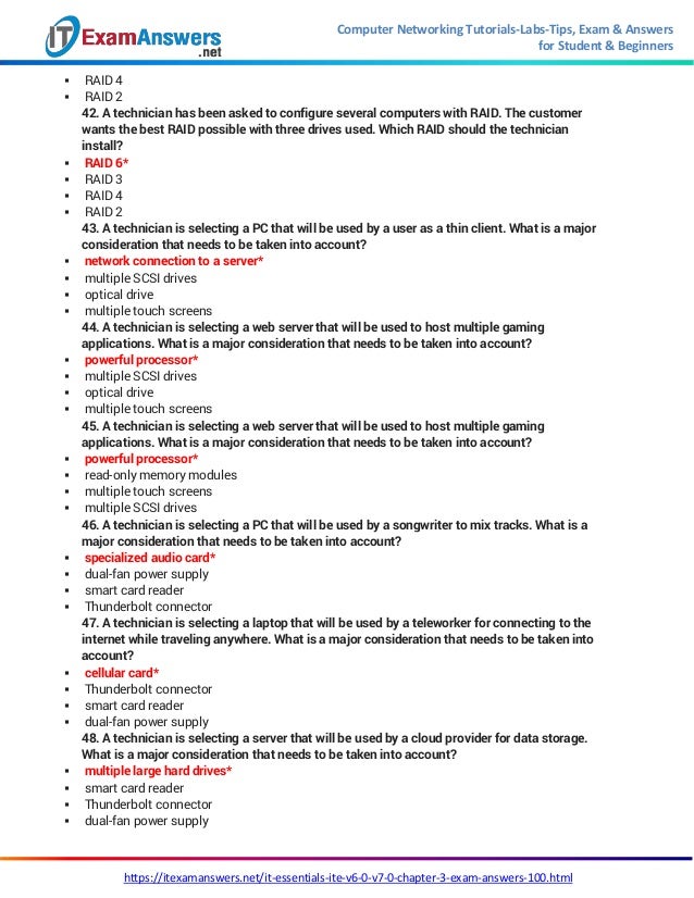 It Essentials Chapter 3 Exam Answers