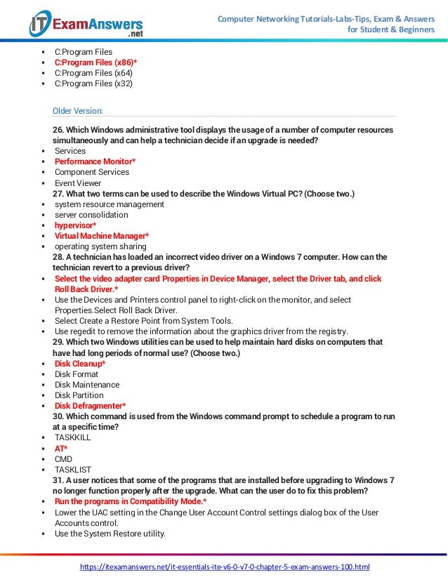 It Essentials 7.0 Chapter 5 Exam