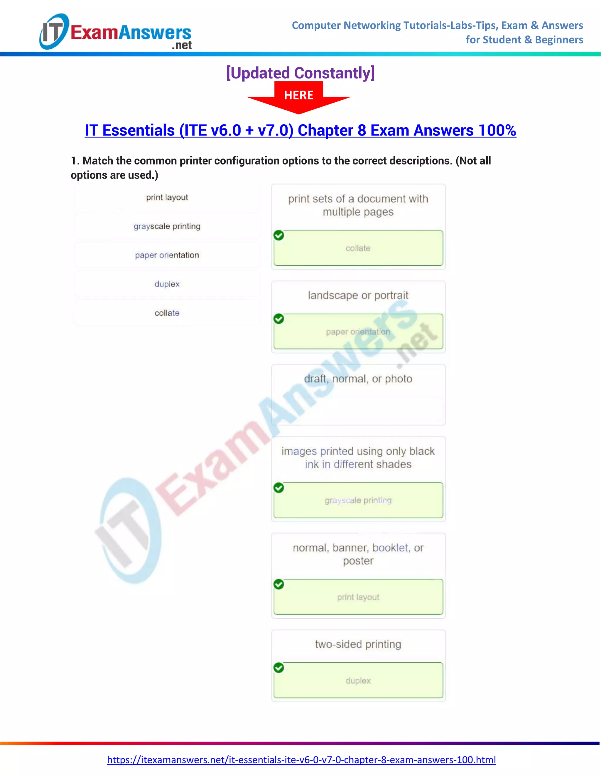 It essentials version 7 0 ite chapter 8 exam answers pdf