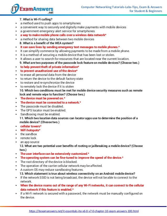 Cisco It Essentials Chapter 1 10 Final Exam Answers