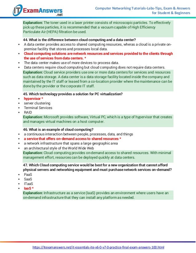 Ite Final Exam Answers 2018