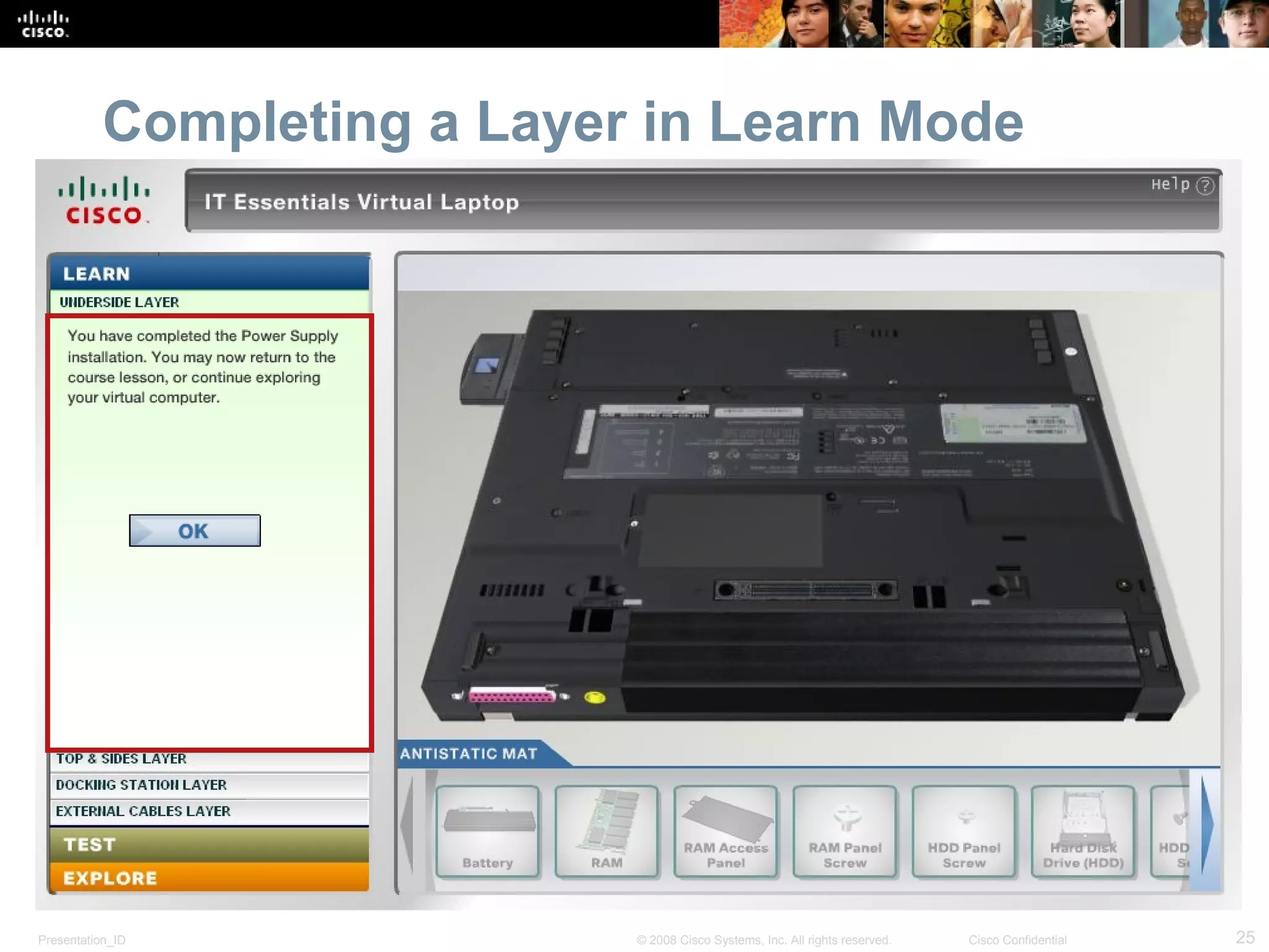 Completing a Layer in Learn Mode 