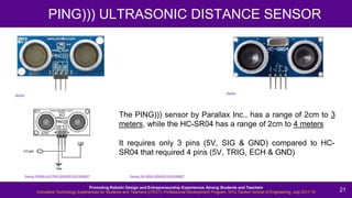Sensor Ping Arduino Advance Arduino 2: sensors and its daily use | PPTX