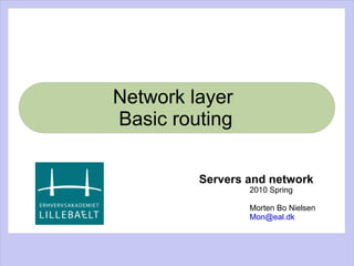 Network layer  Basic routing 