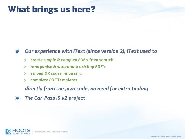 itext summit 2014 talk how to use pdf templates with itext