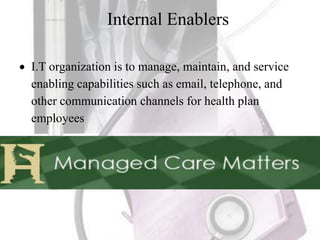 Information Systems in Managed Health Care Plans