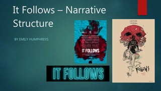 It Follows – Narrative
Structure
BY EMILY HUMPHREYS
 
