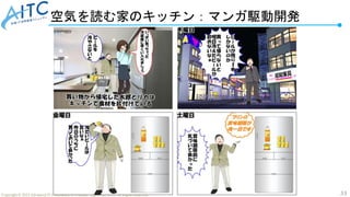 33
Copyright © 2022 Advanced IT Community to Evaluate, Apply and Drive All Rights Reserved.
空気を読む家のキッチン：マンガ駆動開発
 