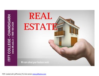 REALREAL
ESTATEESTATE
PDF created with pdfFactory Pro trial version www.pdffactory.com
 