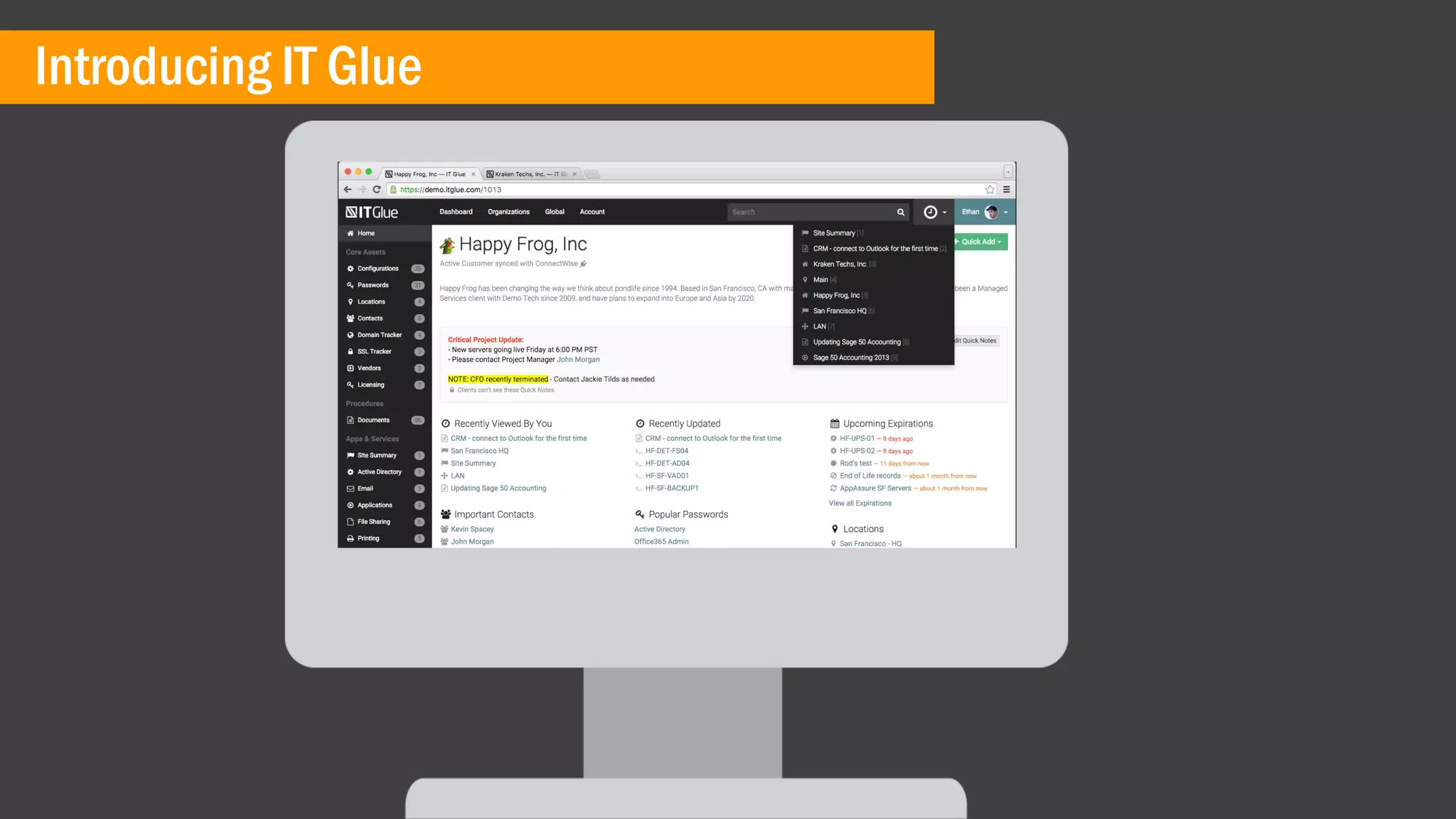 Introducing IT Glue
 