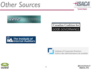 @CarlosChalicoT
#ISACA_ITG
Other Sources
16
 