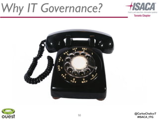 @CarlosChalicoT
#ISACA_ITG
Why IT Governance?
50
 
