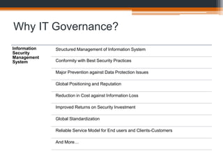 IT governance and Information System Security | PPTX