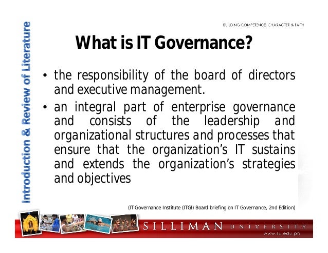 It governance in higher education institutions in the