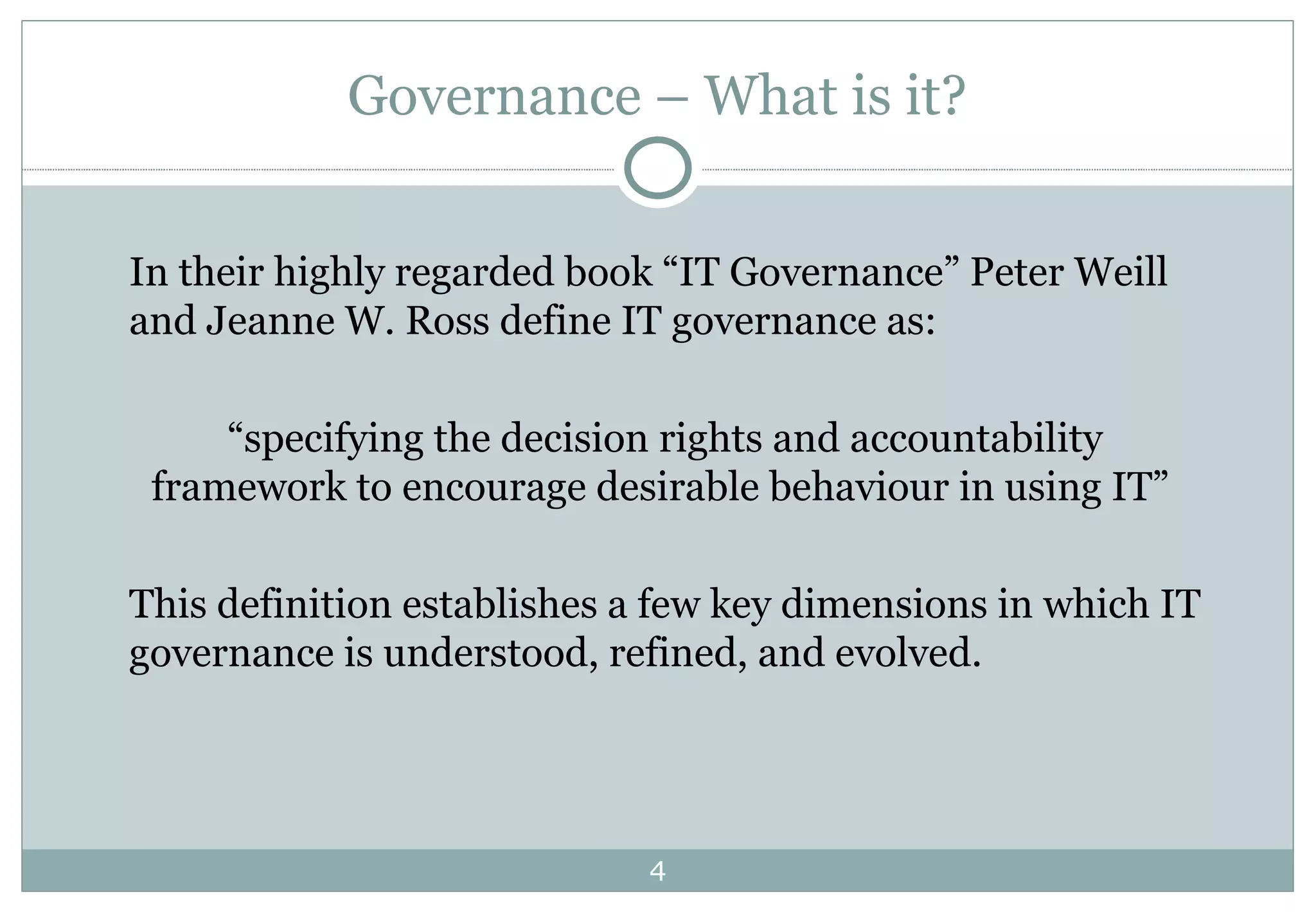 IT Governance Introduction | PPT