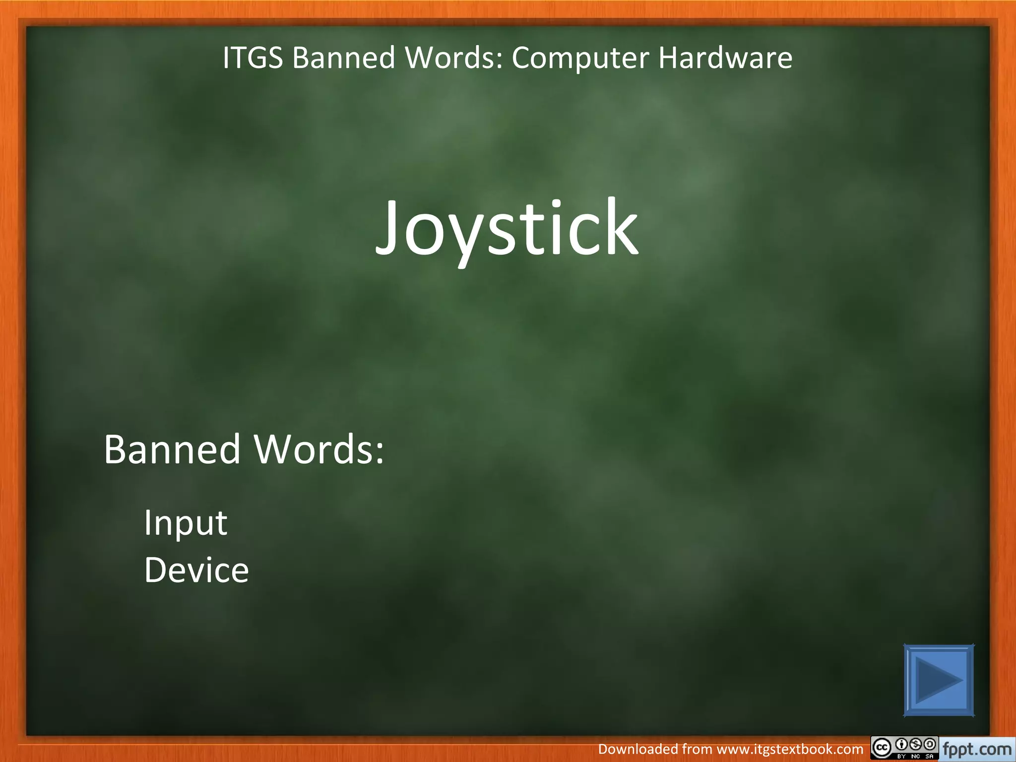 ITGS - Banned words game - Computer Hardware | PPT