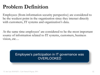 IntroductionProposed IT Governance Model? Amr Said, MsM-RITI C Cairo Outreach Program, 2011.10