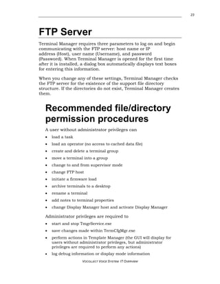 IT guide for Vocollect Voice Systems | PDF