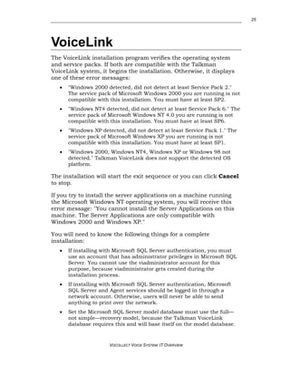 IT guide for Vocollect Voice Systems | PDF