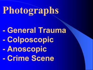 Diagrams- General Body- Genitalia- Crime Scene