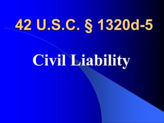 42 U.S.C. § 1320d-5Civil Liability