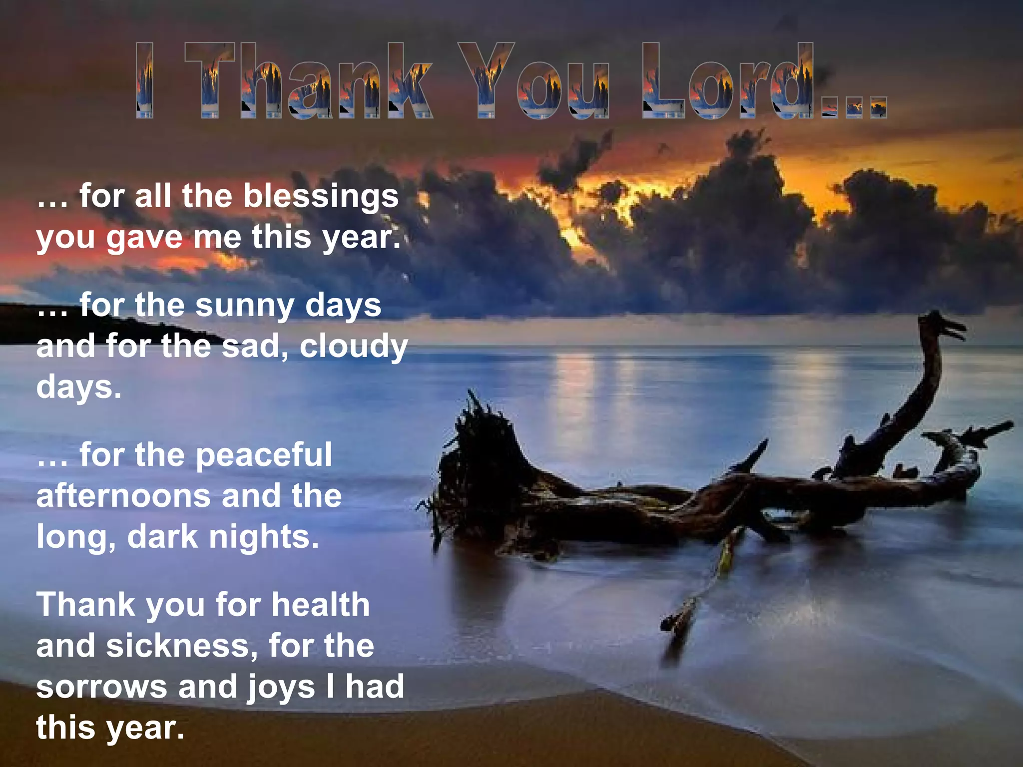 I Thank You Lord | PPT