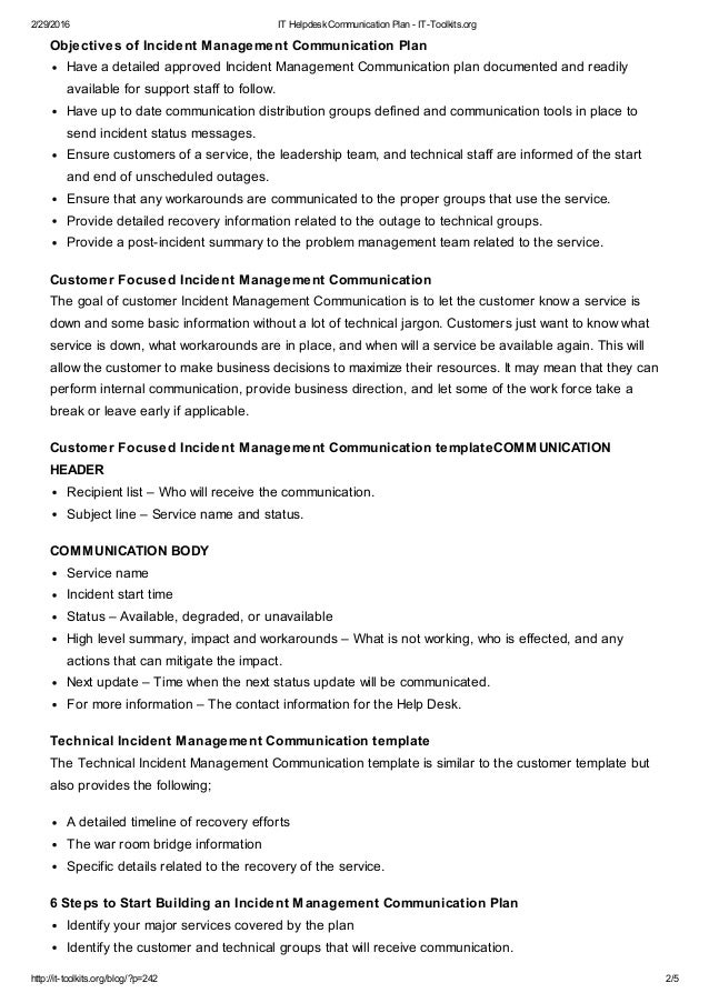Business plan for help desk