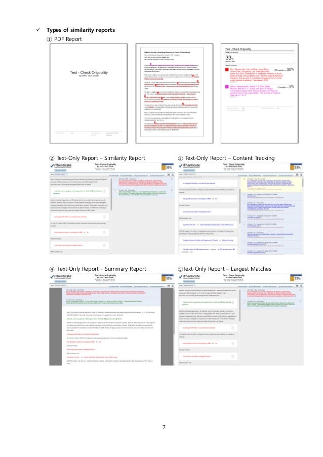 ithenticate report