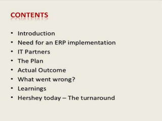 Hershey's IT Implementation