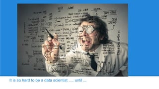 It is so hard to be a data scientist …. until ...
 