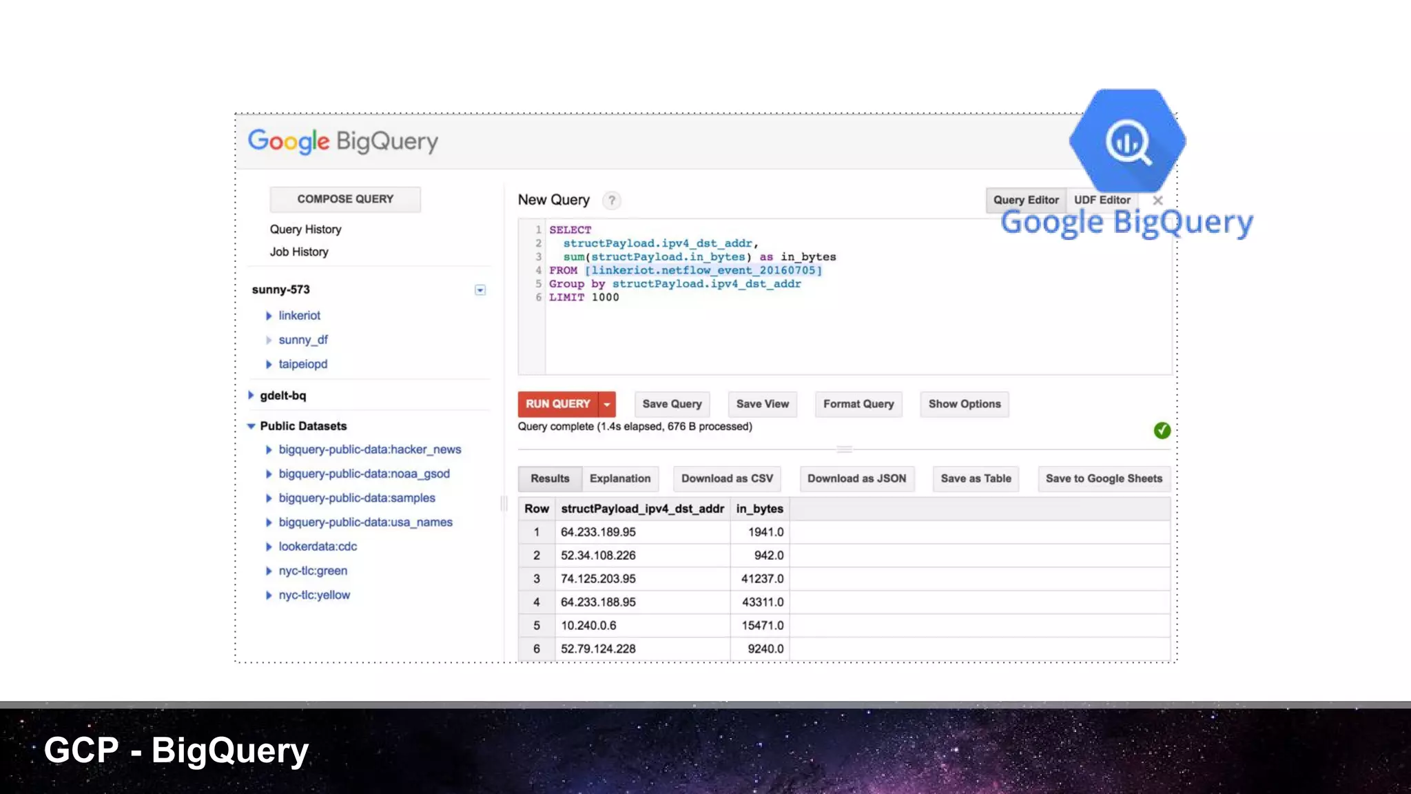 GCP - BigQuery
 