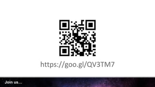Join us…
https://goo.gl/QV3TM7
 