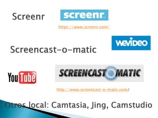 https://www.screenr.com/
http://www.screencast-o-matic.com/
 