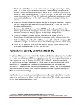 Itic 2016 global server hardware, server os reliability report | PDF
