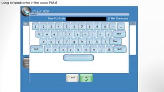 Using keypad enter in the code P884T
 